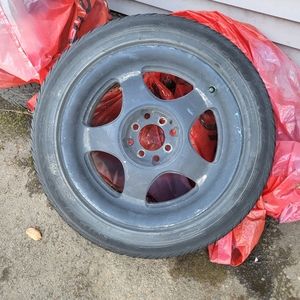 Set of 4 Steel Wheels and Tires off of a VW Golf
